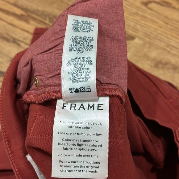 Frame Denim Women's Red Jeans “le high straight” - Picture 10 of 10